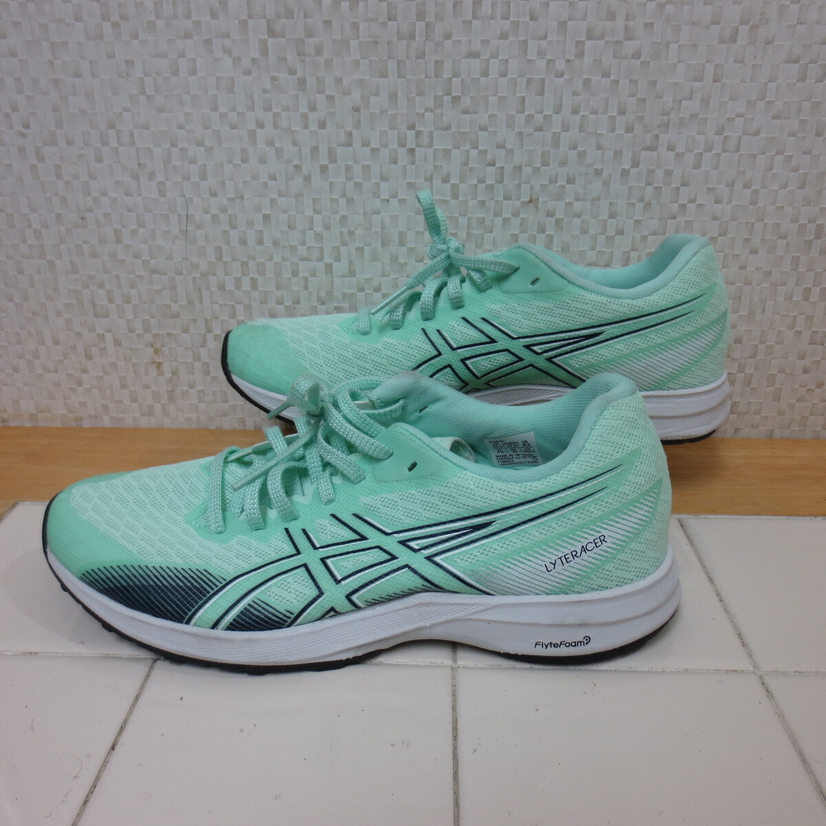アシックス ライトレーサー 5 エメラルドグリーン 23.5cm ランニングシューズ asics LYTERACER 5 レタパ600円 K10/5拍卖