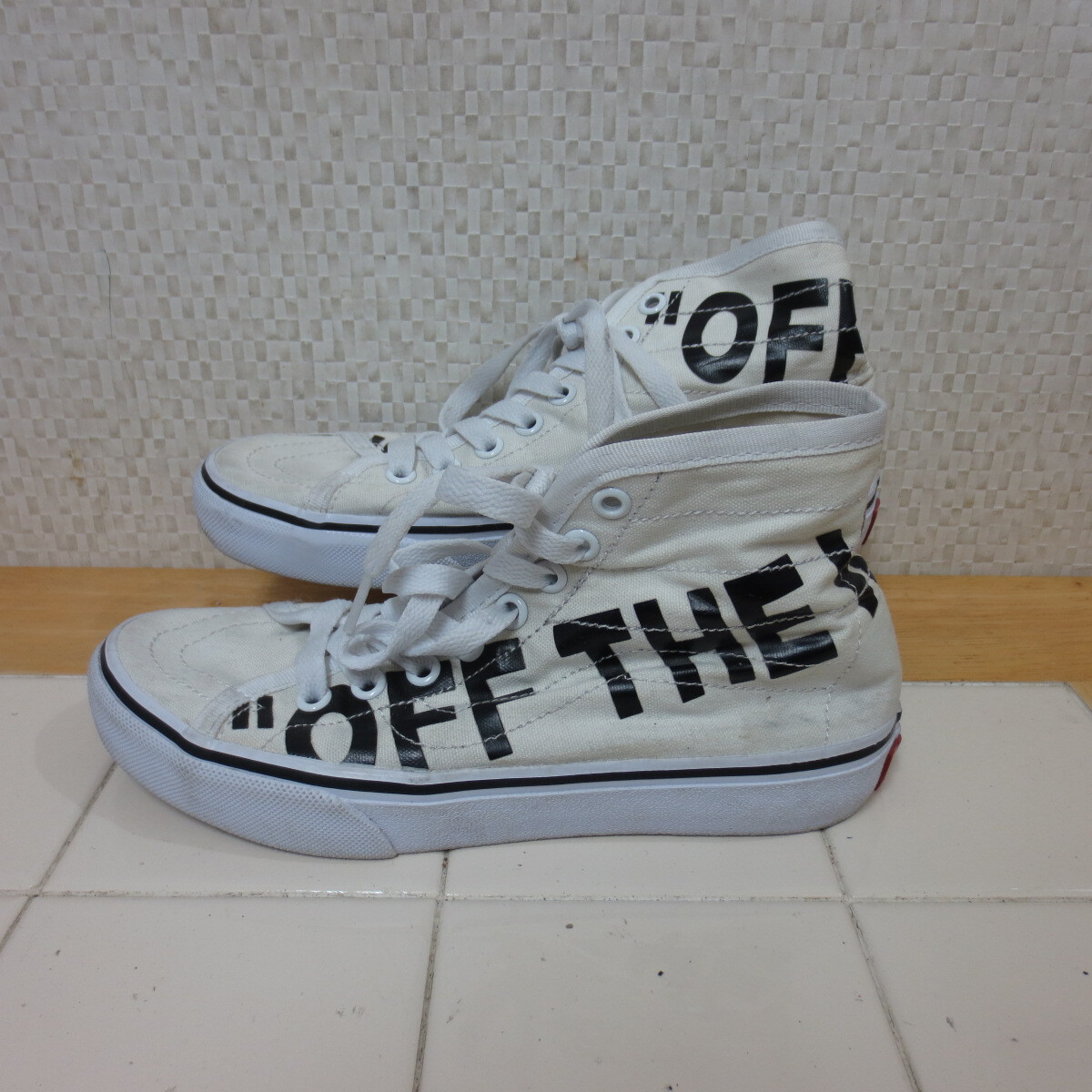 バンズ スケート ハイデコン 白 23cm ハイカット スニーカー VANS SK8-HI DECON DX レタパ600円 K10/5拍卖