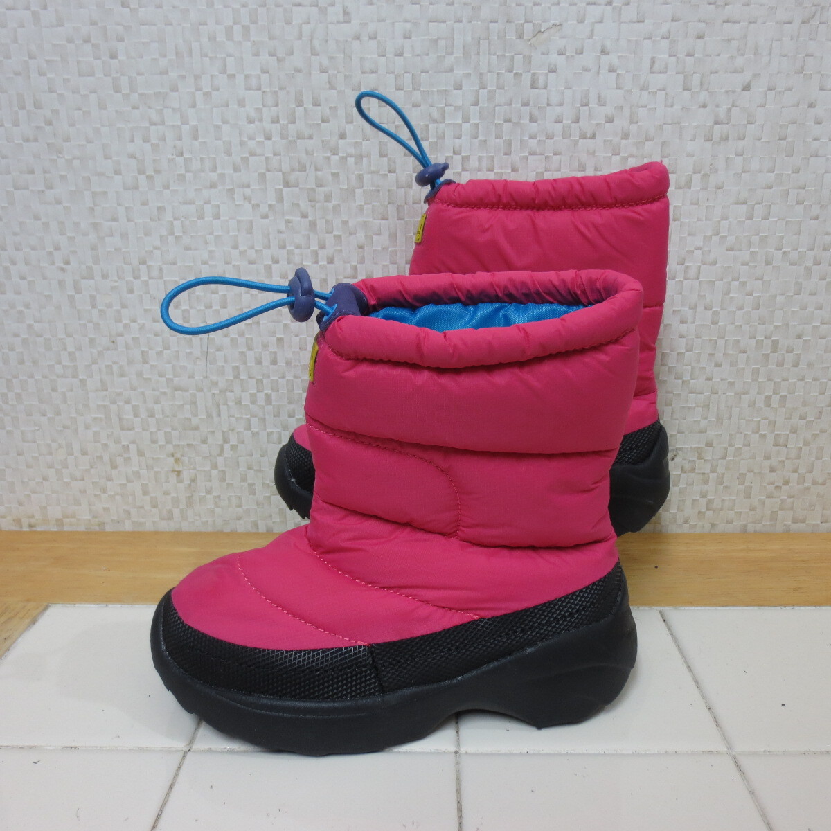美品 ホーキンス スノーブーツ HK51089 ピンク 青 19cm キッズ HAWKINS SNOW BOOTS レタパ600円 K10/5拍卖