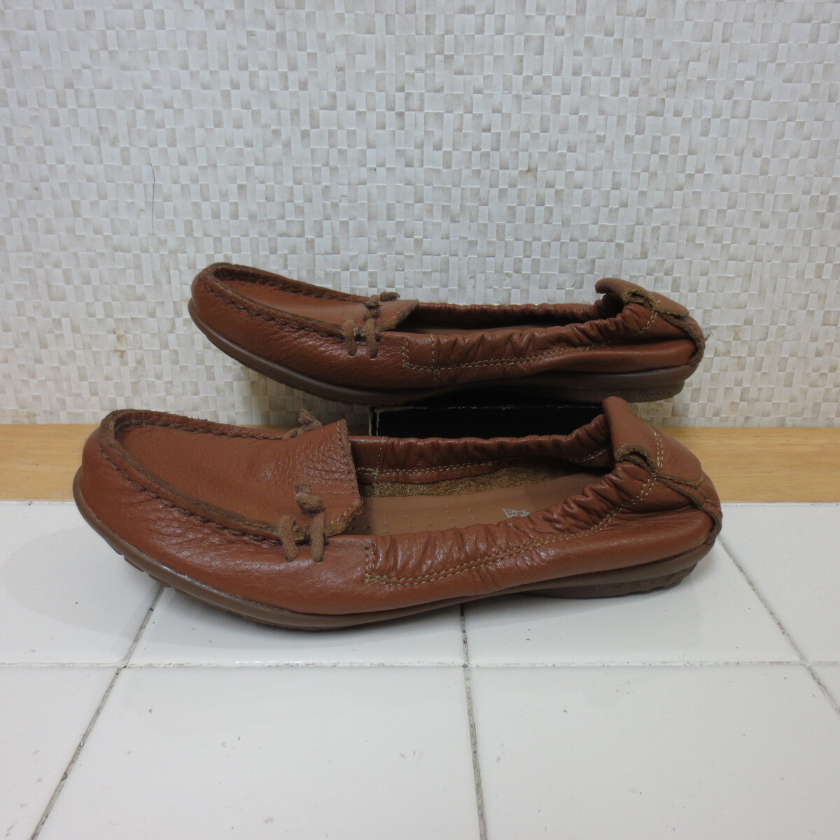 ハッシュパピー シャーリングスリップオンシューズ ブラウン 23.5cm ローファー モカシン Hush Puppies Ceil Slip On MT レタパ600円 K10/5拍卖