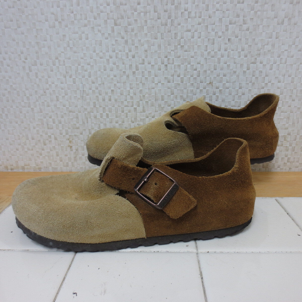 ビルケンシュトック ブラウン キャメル 23cm スリッポン BIRKENSTOCK レタパ600円 K10/7拍卖