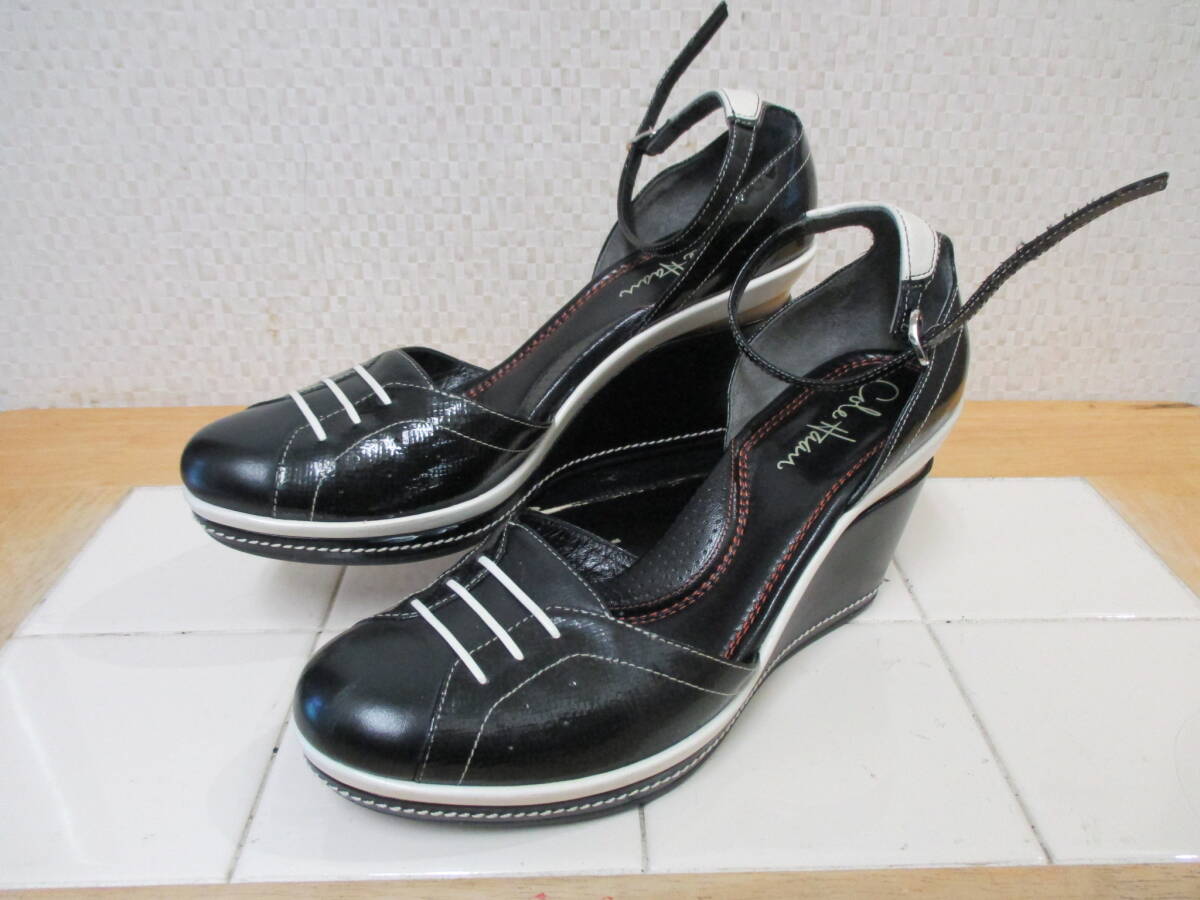 コールハーン ナイキエアー アンクルストラップ サンダル 黒 8B 25㎝ やや細め CALL HAAN NIKEAIR 佐川急便700円 I10/10拍卖