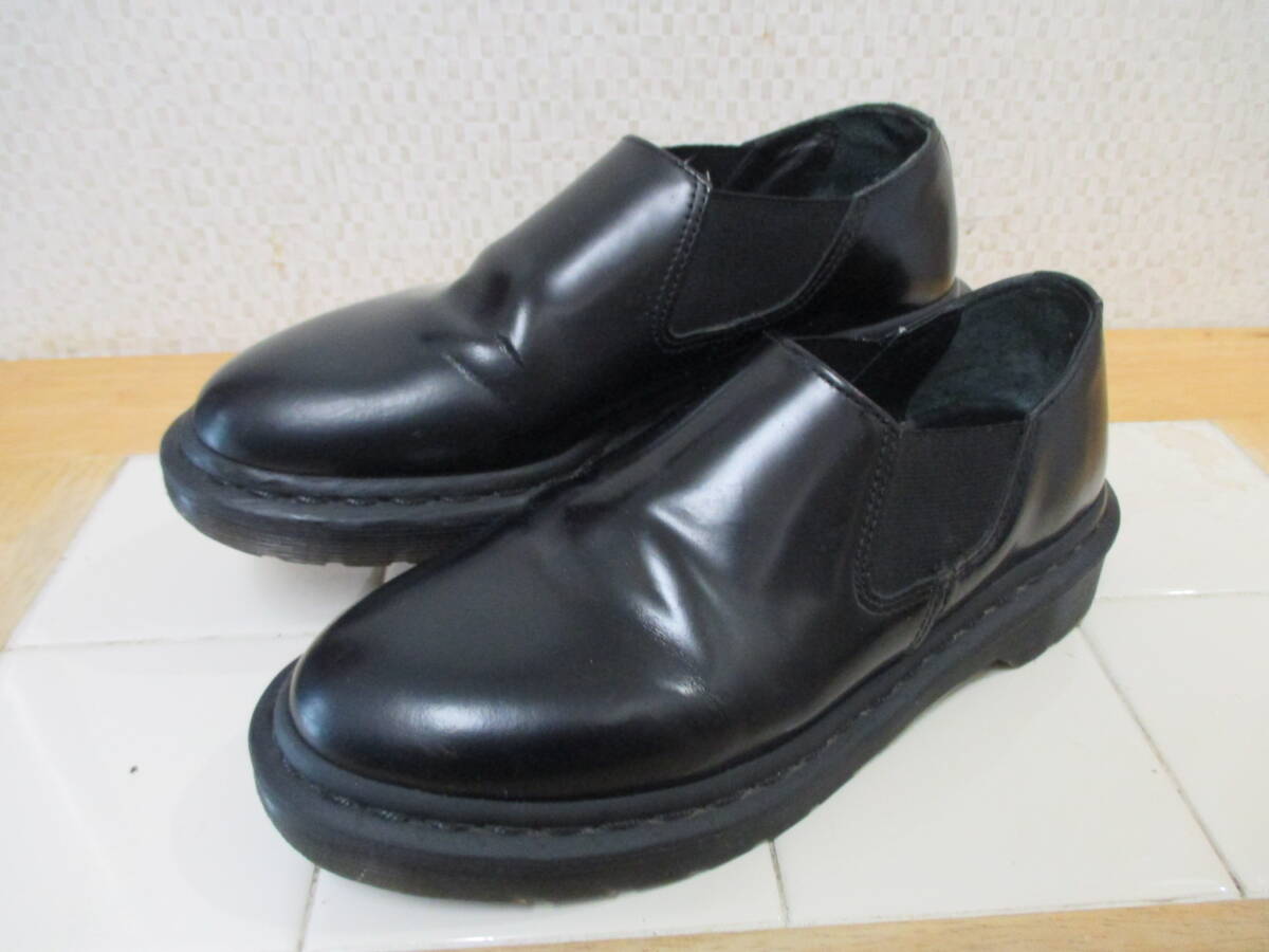 ドクターマーチン ルイス スリッポン シューズ AW006 サイドゴア 黒 23㎝ Dr.Martens LOUIS 佐川急便700円 I10/15拍卖