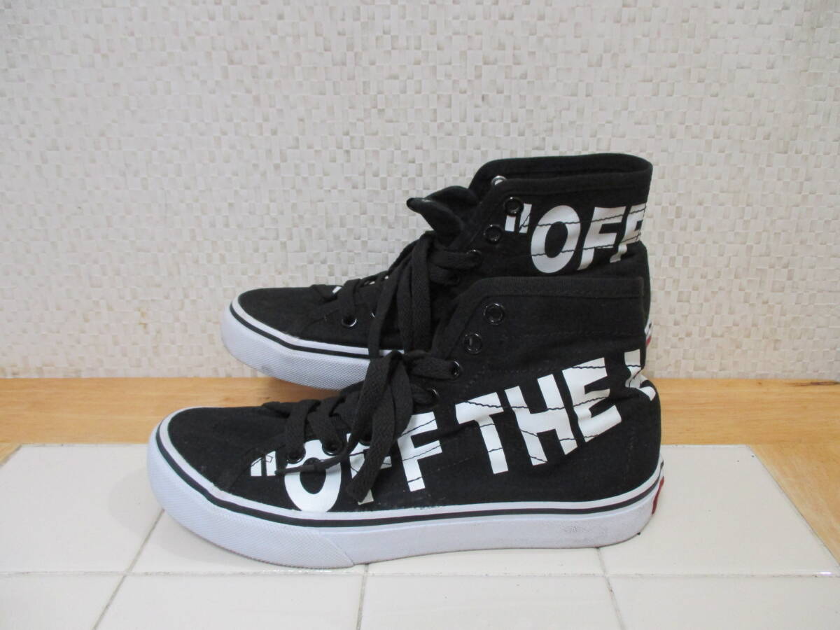 バンズ V38CL 黒 白 24.5cm ハイカットスニーカー VANS レタパ600円 K10/16拍卖