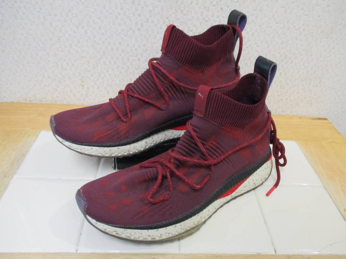 着用少 プーマ × ナチュレル ツギ エヴォニット ソック 365678-03 レッド 27㎝ NATUREL TSUGI EVOKNIT SOCK 佐川急便700円 I10/23拍卖
