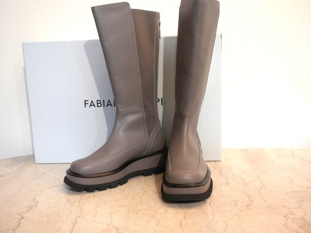 新品203,500円☆彡ITALY製『FABIANA FILIPPI』◆ファビアナフィリッピの絶妙カラー!スペシャルレザー!厚底ロングブーツ!36size拍卖