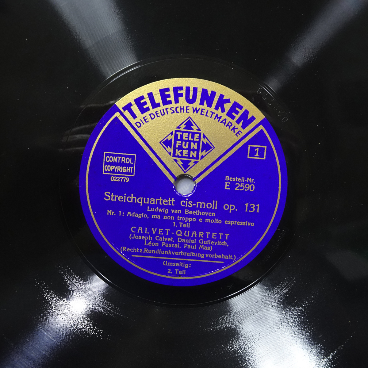 独Telefunken ベートーヴェン「弦楽四重奏曲第14番」 カルヴェ四重奏団拍卖