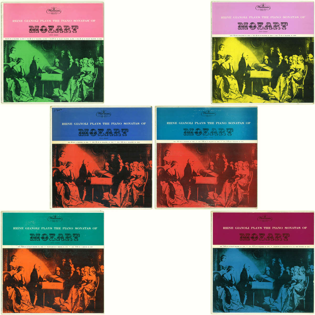 米Westminster XWN モーツァルト「ピアノソナタ全集」 レーヌ・ジャノーリ拍卖