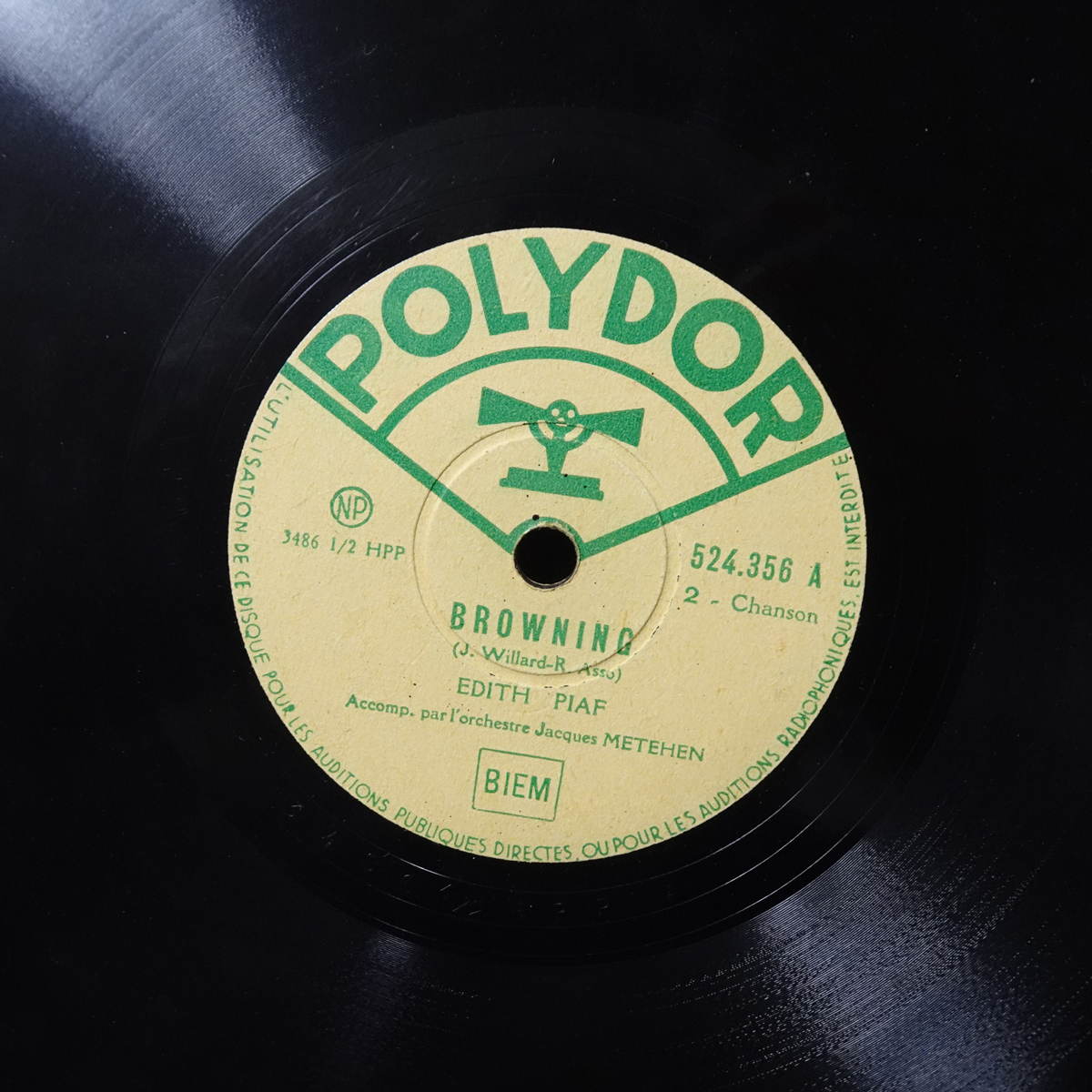 仏Polydor 524.356 「ブローニン」 エディト・ピアフ拍卖