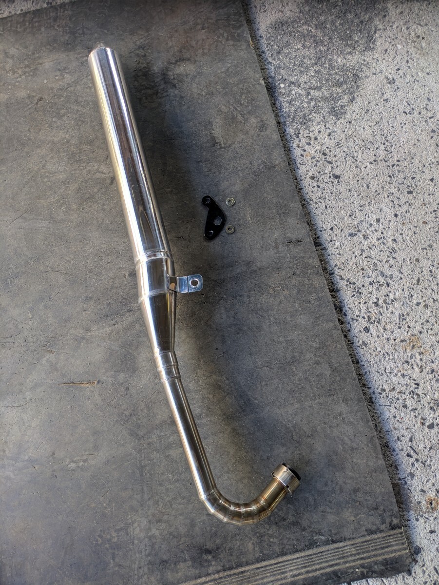 スズキ セルペット80 K10D用に製作 ステンレスチャンバー 音量大きめです バッフル付き ワンオフ 中古品 マフラー 拍卖