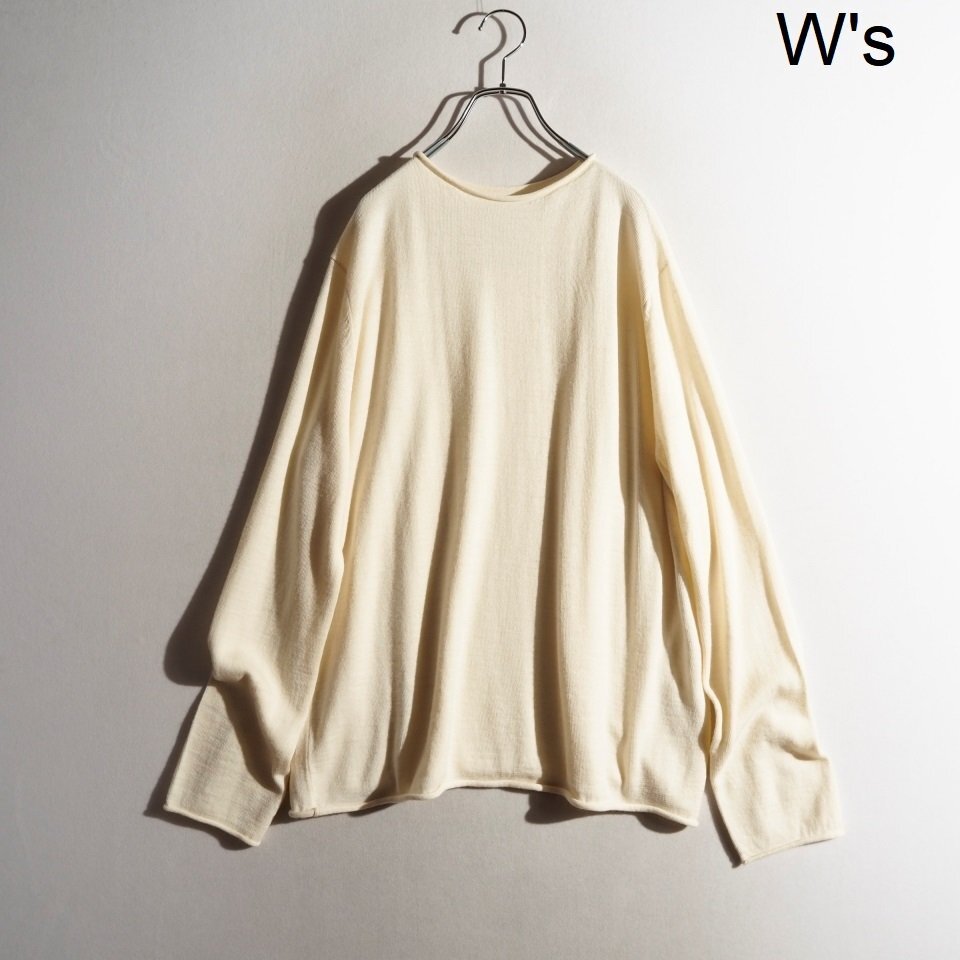 R0861P ▼LAUREN MANOOGIAN ローレンマヌーギアン▼ SUPER FINE BOATNECK アルパカ ボートネックニット アイボリー ホワイト 秋冬 rb mks拍卖