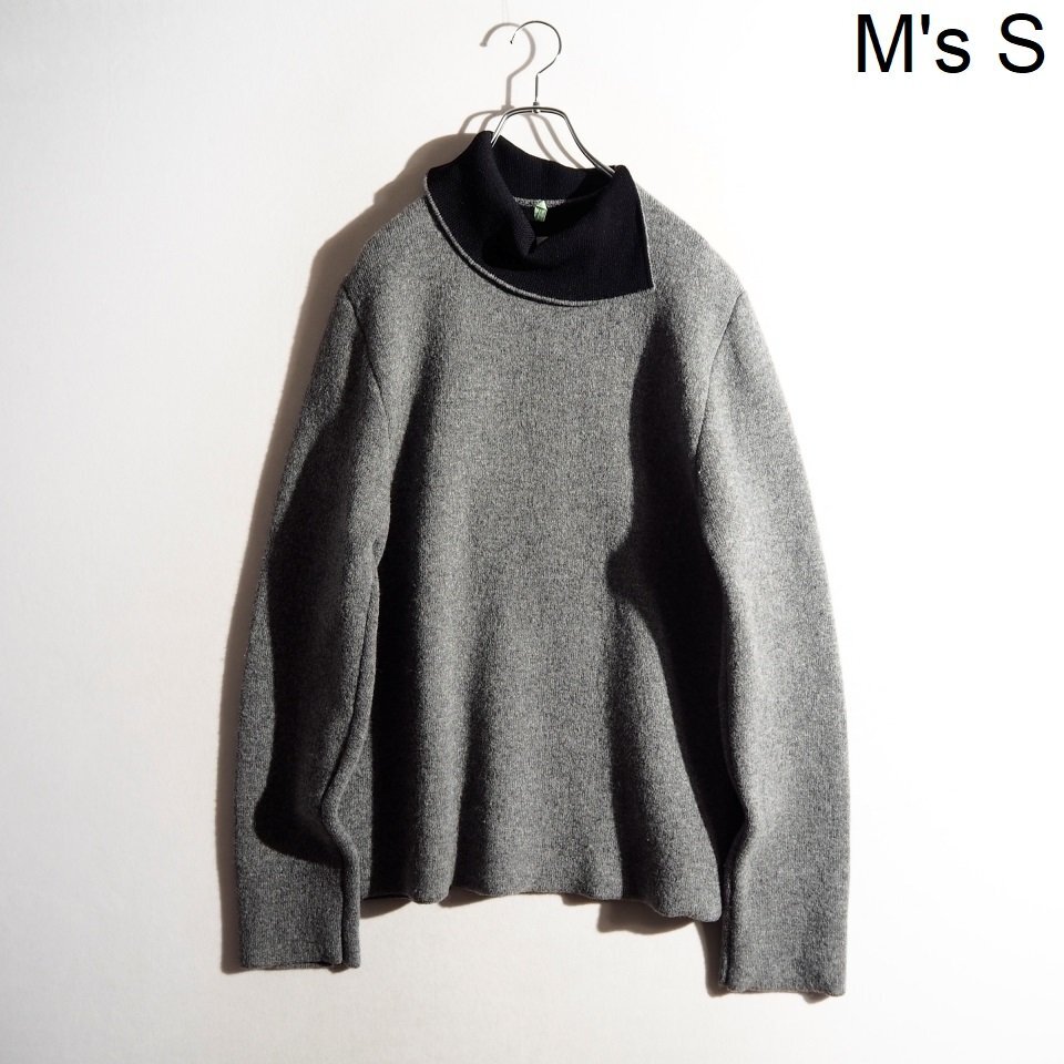 P5757P ●OAMC オーエーエムシー × Ron Herman● ARNO JUMPER タートルネック ダブルフェイス ウールニット グレー M 秋冬 rb mks拍卖