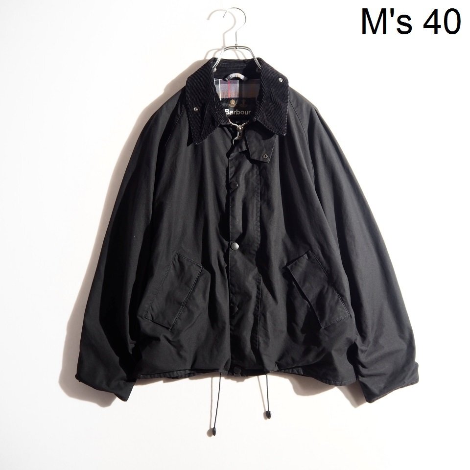 P6922P ▼Barbour バブアー▼ TRANSPORT 2レイヤー ジャケット ブラック 40/L オイルドコットン トランスポート ジャケット 秋~春 rb mks拍卖