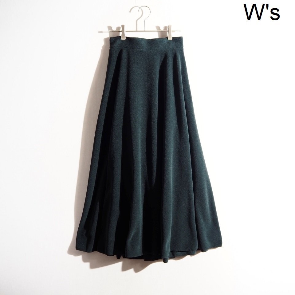P8036P ▼ATON エイトン▼ ポーラテック フリーススカート グリーン 01 / 7032077 マキシ丈 フレアスカート ロングスカート 秋冬 rb mks拍卖
