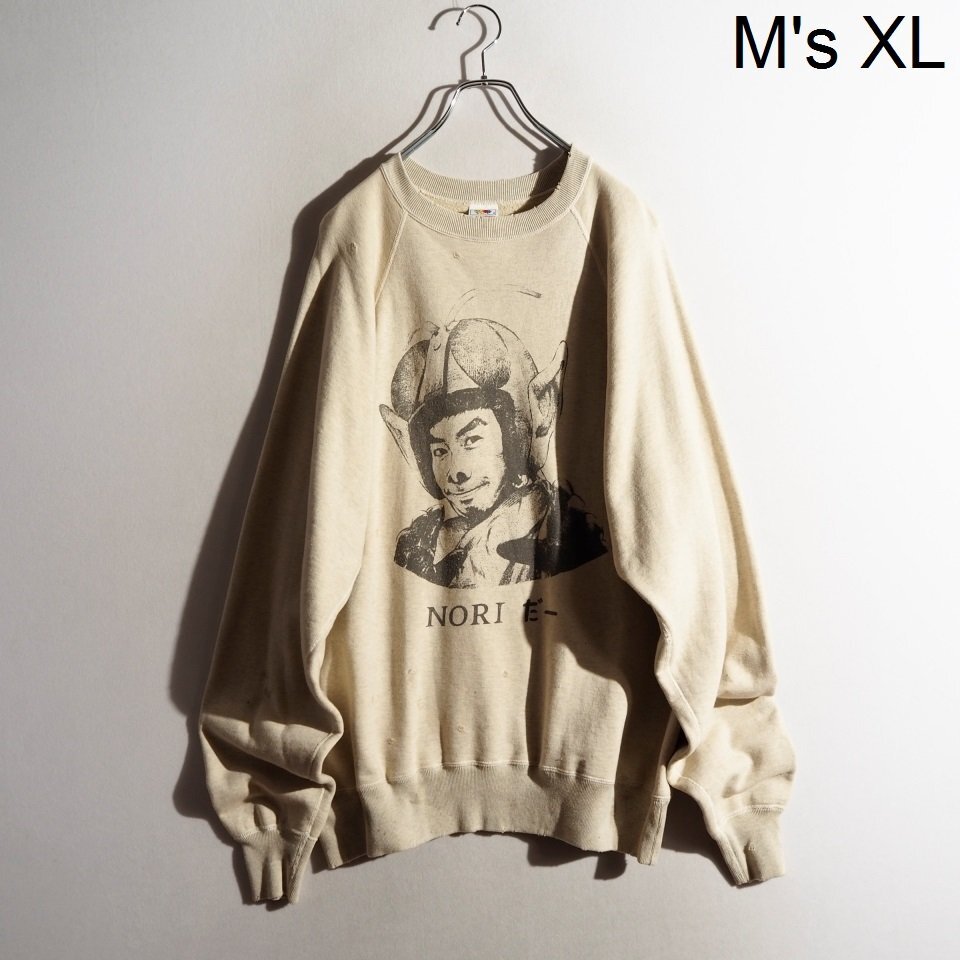 P9370P ▼SAINT MICHAEL セントマイケル × 木梨憲武▼ 23AW 仮面ノリダー スウェット 裏起毛 グレー XL / SM-A23-0000-C08 秋冬 rb mks拍卖