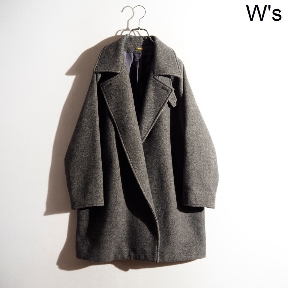 P6928P ▼MUSE Deuxieme Classe ドゥーズィエムクラス▼ 22AW Victorianarrow Half コート グレー / ヘリンボーン ウールコート 秋冬 rb拍卖