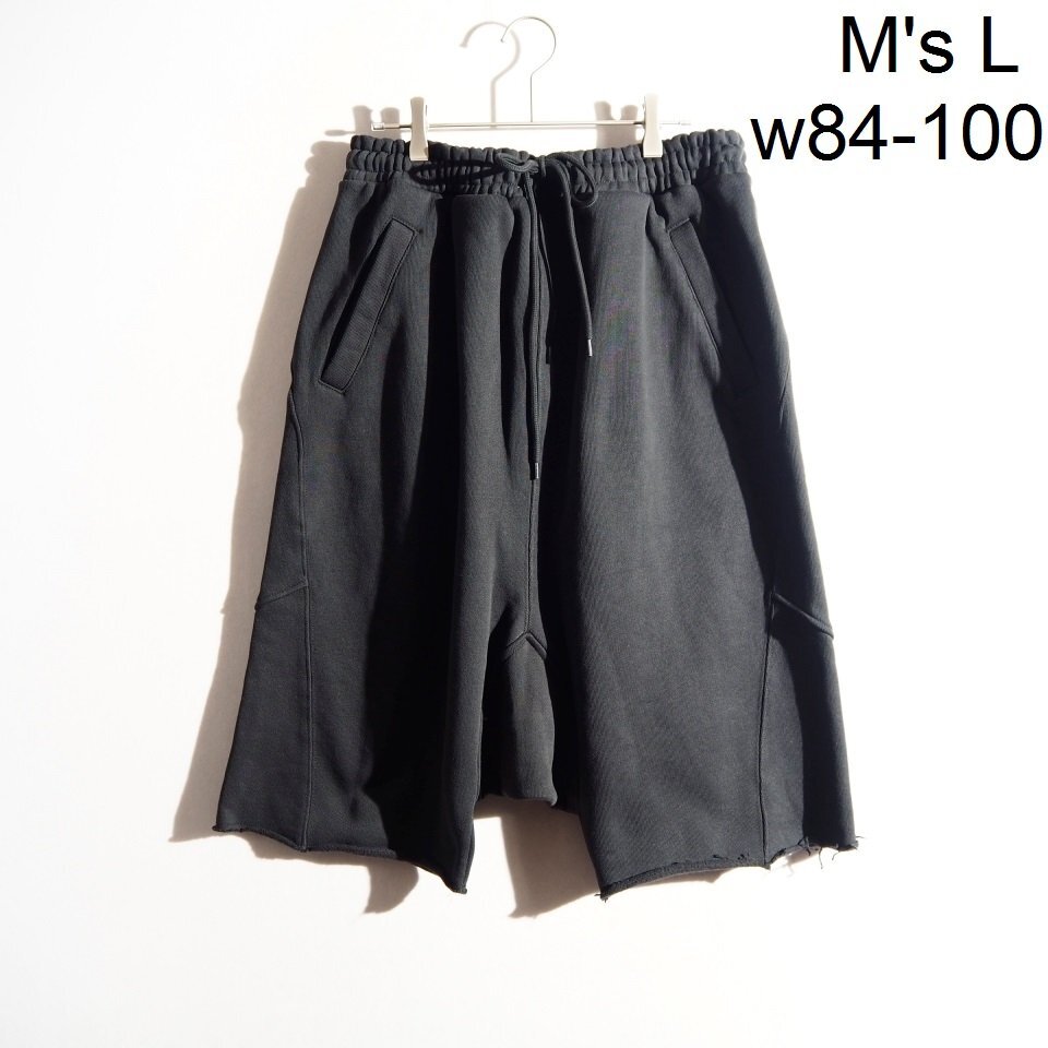 C4744P ▼entire studios エンタイアスタジオ▼ HEAVY DROP SHORT SOOT 裏起毛 ヘビースウェット ショートパンツ ブラック L 秋~春 rb拍卖
