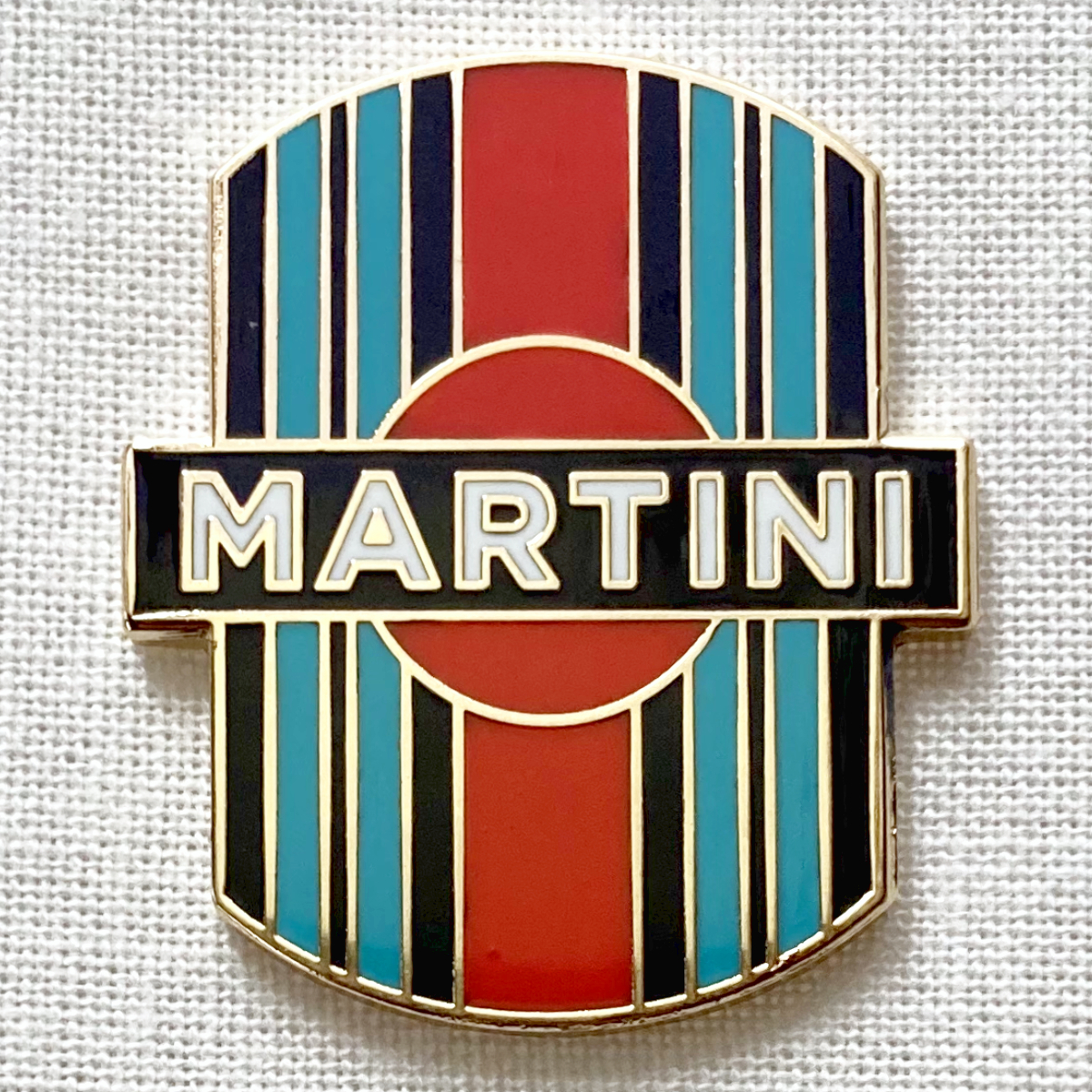 マルティニ・レーシング① MARTINI ロゴ マーク ストライプ◆ピンバッジ ピンズ バッチ ブローチ◆イタリア 自動車 イタ車拍卖