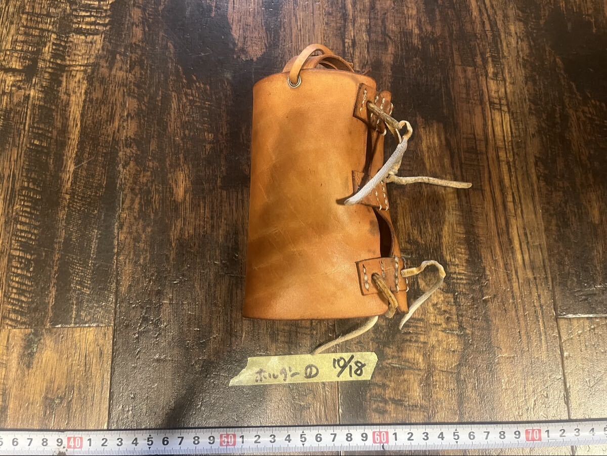 ハーレーにて使用!茶革ホルダー、ドリンクホルダー拍卖