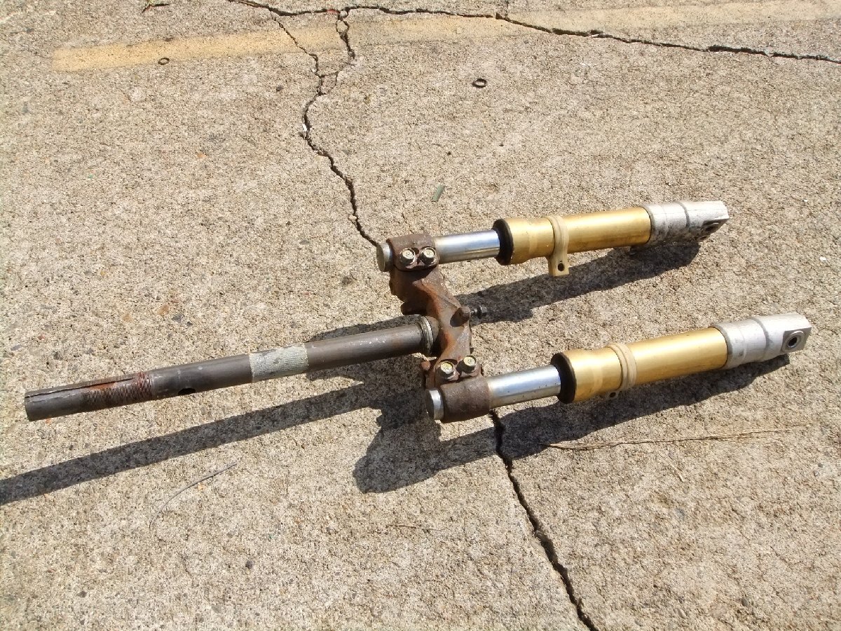 ホンダ ライブディオZX AF35 フロントフォーク サスペンション ゴールド 金フォーク拍卖