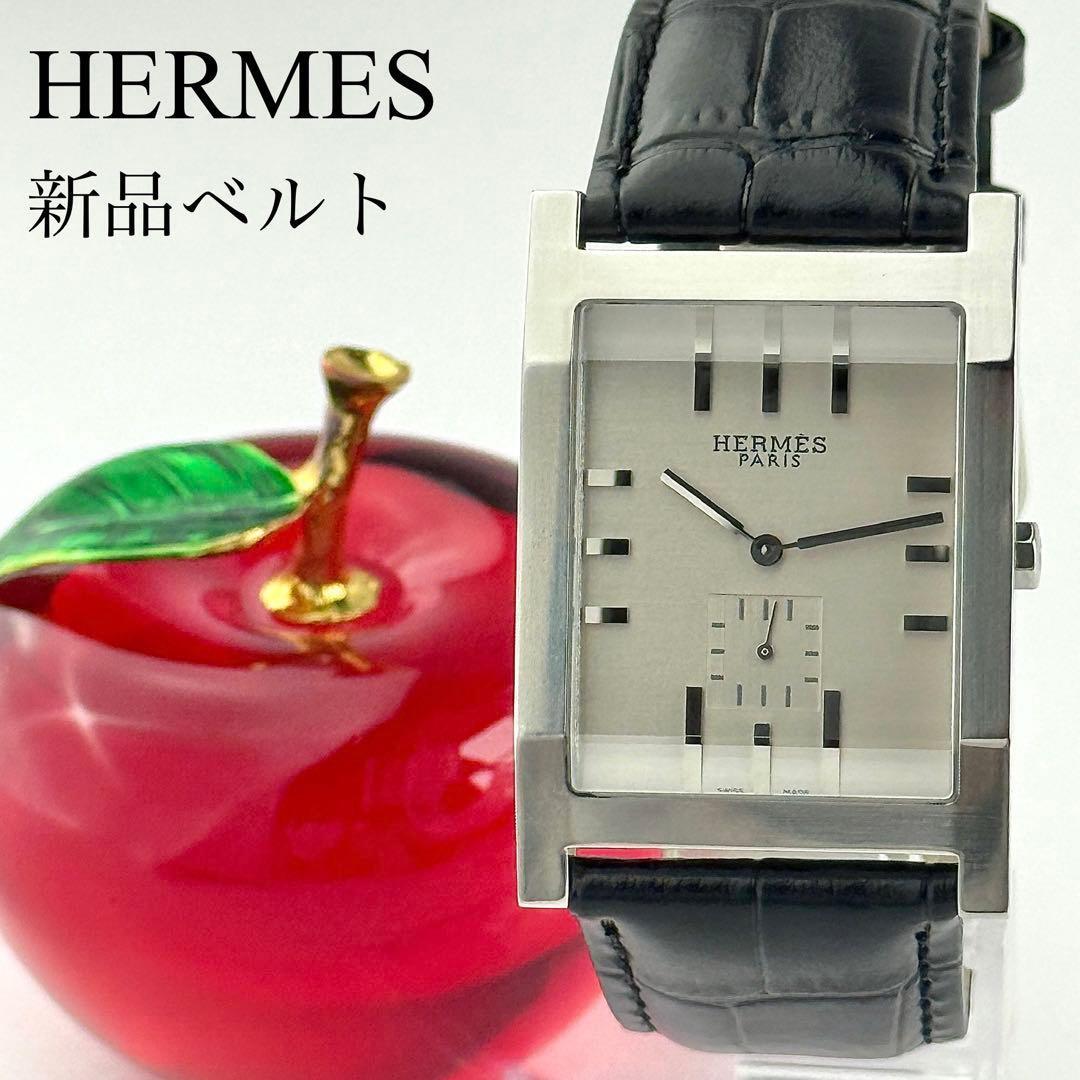 【新品ベルト】595 エルメス タンデム TA1.810 メンズ カットガラス拍卖