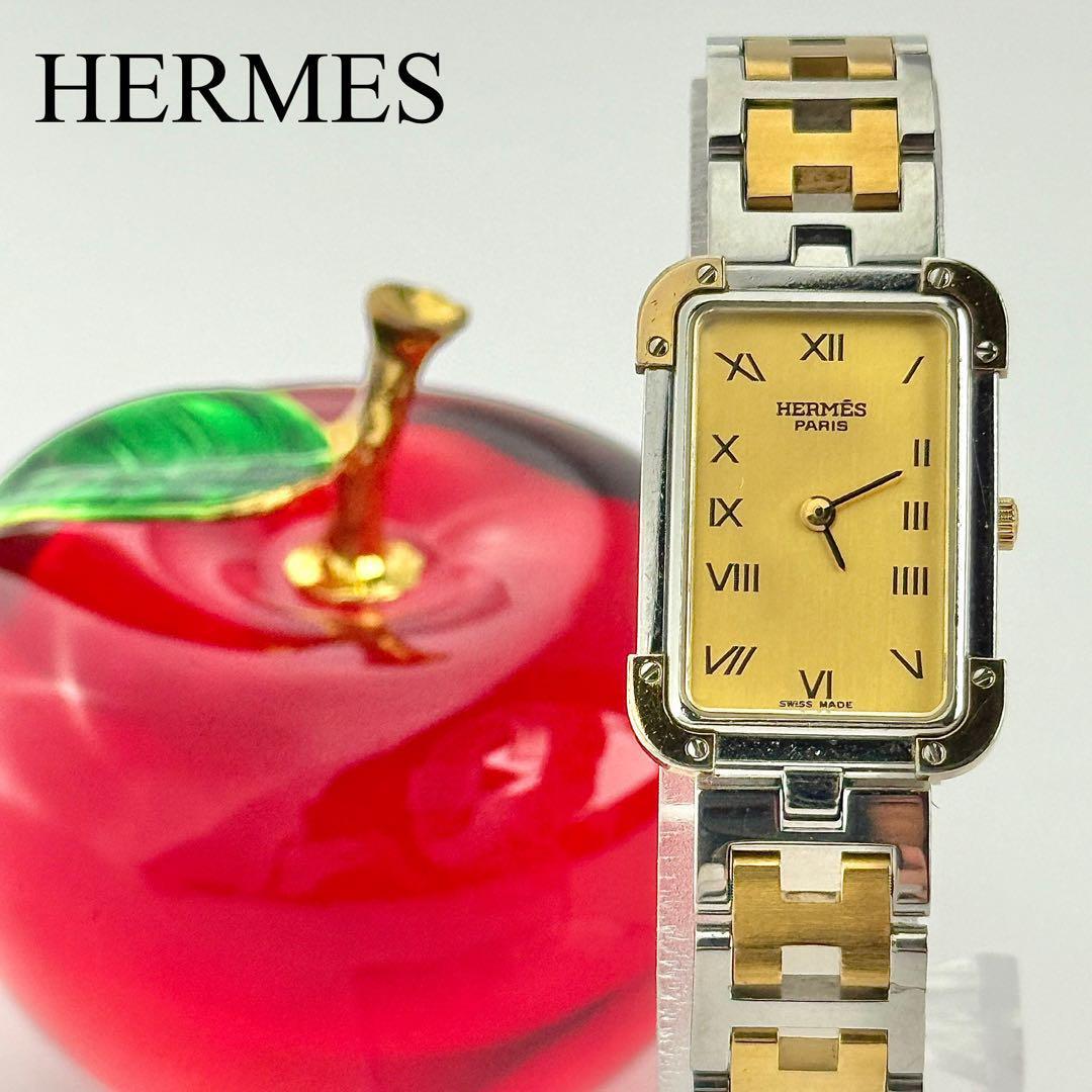 エルメス クロアジュール Hベルト 新品電池 レディース 腕時計 110拍卖