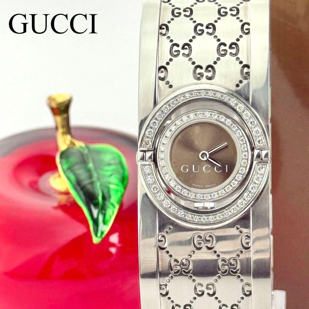 グッチ トワール 112 2重ダイヤベゼル 新品電池 レディース 腕時計 702拍卖