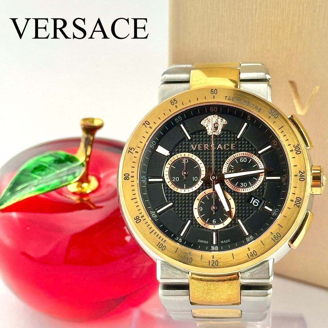 ヴェルサーチ メデューサ ミスティックスポーツ クロノグラフ 新品電池 メンズ 腕時計 734拍卖