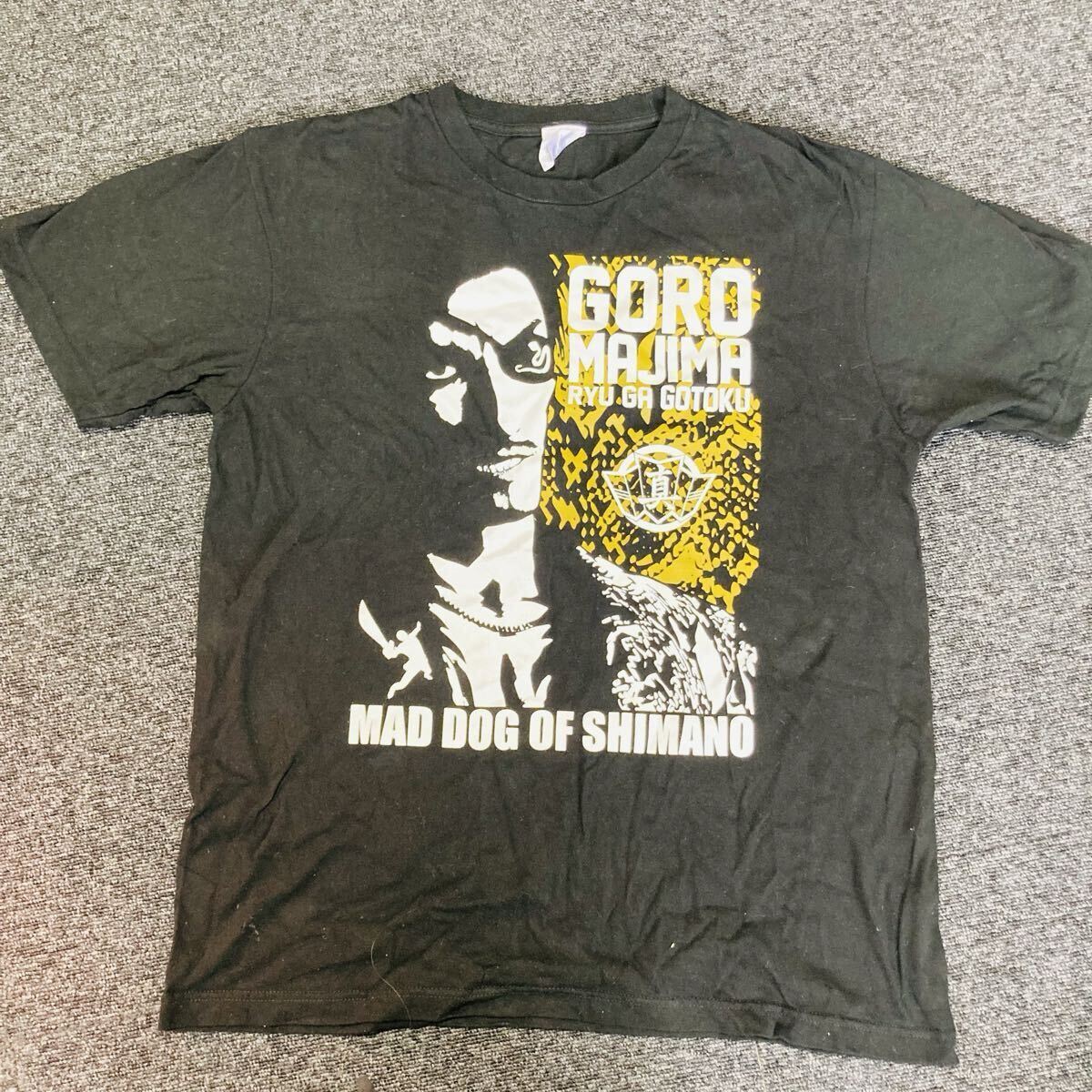 1円スタート!龍が如く Tシャツ 真島吾朗 誕生日記念くじ Lサイズ 黒拍卖