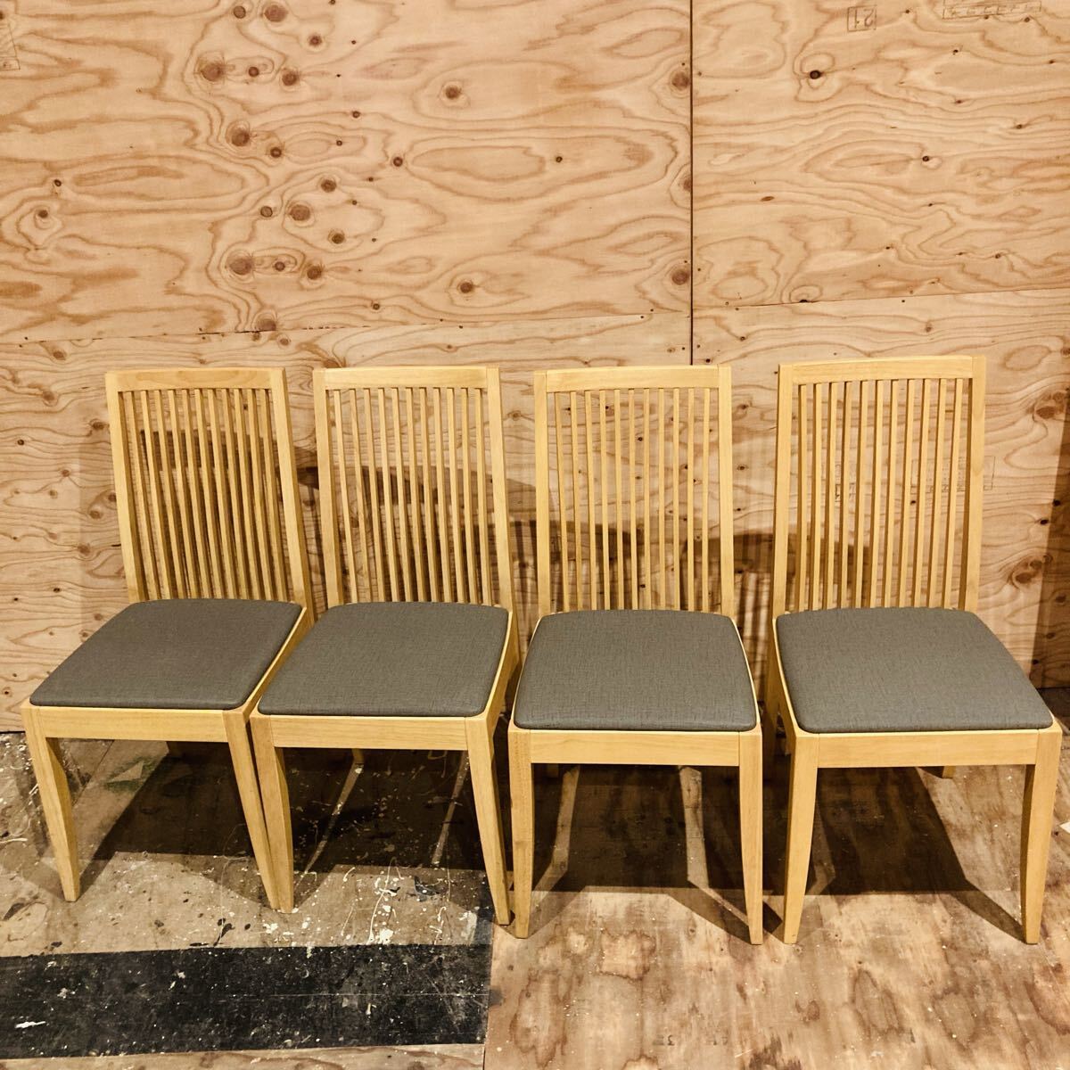 引取限定 千葉 千葉市 ダイニングチェア 4脚セット CRES ナチュラル 椅子拍卖