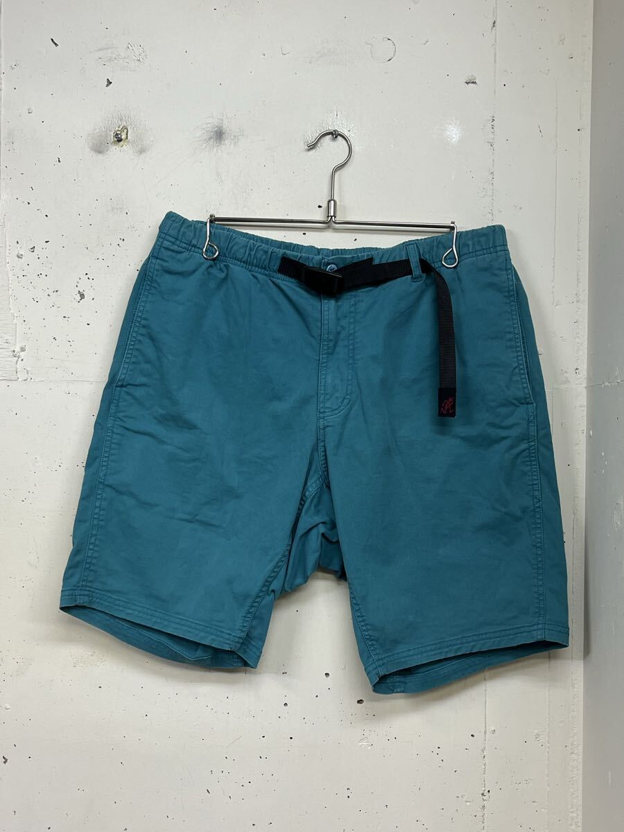 Gramicci NN-SHORTS 1245-NOJ グラミチ ニュー ナローショートパンツ コットン ストレッチ XL ターコイズブルー 前開き拍卖