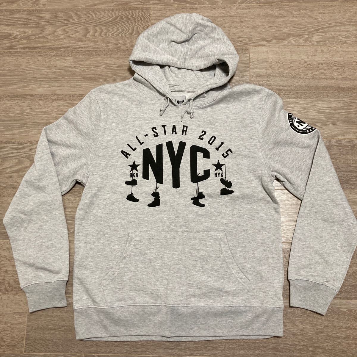 新品未使用NBA ALL-STAR 2015 NYC BKN NYKプルオーバースウェットパーカーXLニューヨークブルックリン開催オールスターゲーム限定NBA公認拍卖