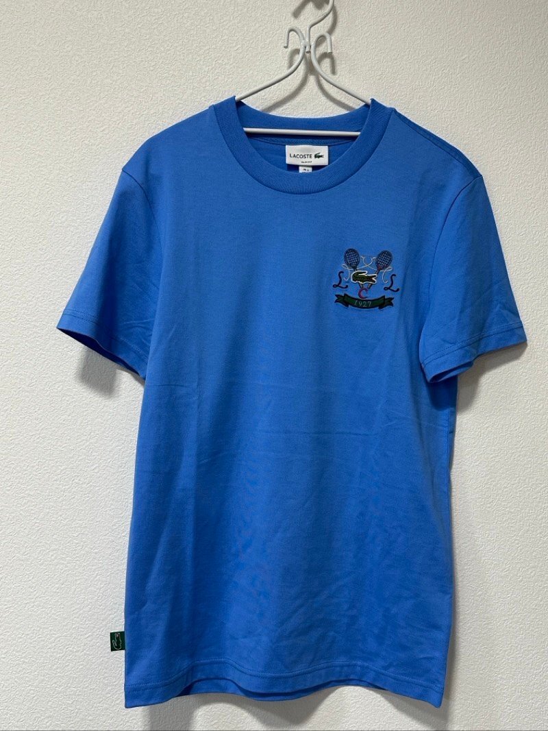 クリックポスト可 LACOSTE クルーネックTシャツ クラシックステッチ メンズ サイズXS トップス ラコステ ☆ちょこオク☆服拍卖