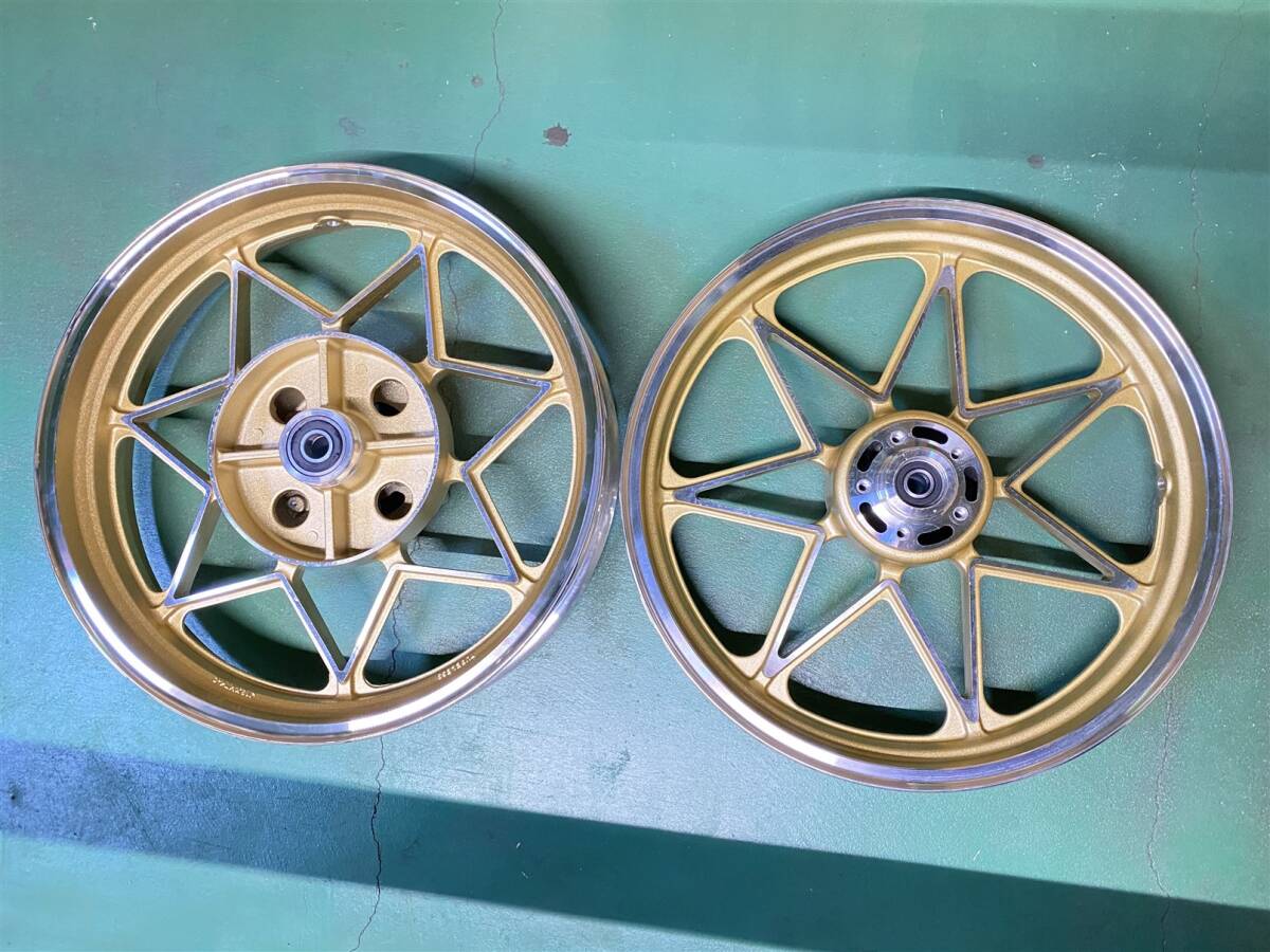 ゼファー1100 キャストホイール 金/前後セット ZR1100 当時仕様 セブンスターキャスト BEET メルバ ハヤシZRT10拍卖