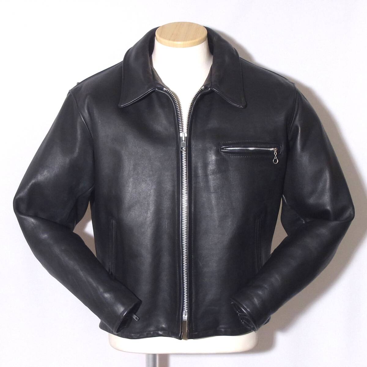 美品Schott【ショット襟付シングルライダース642/42ボアライナー】⑪拍卖