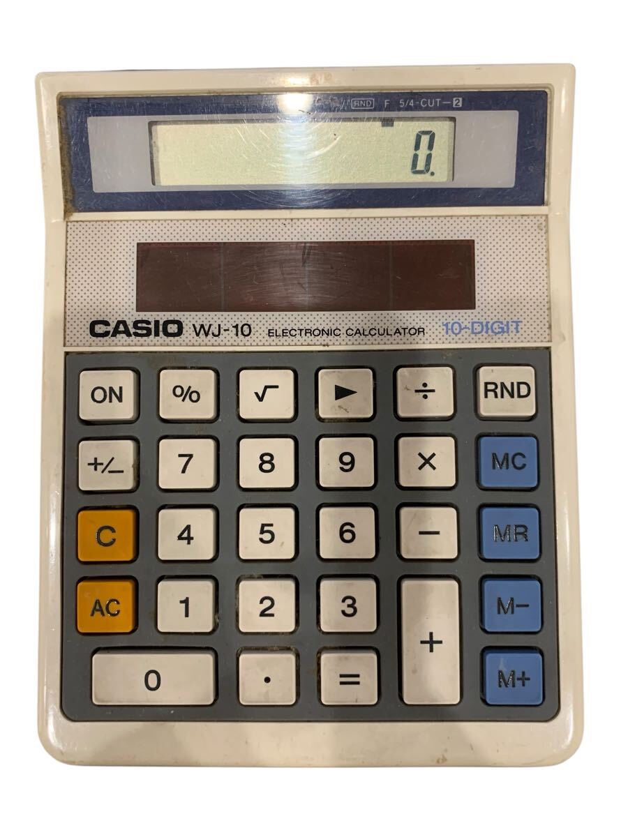 【1円〜】CASIO 電卓 カシオ WJ-10 10桁 計算機 レトロ 昭和 現状品拍卖