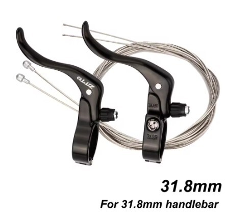 処分 Ztto-ロードバイクブレーキレバー 補助ブレーキ クイックリリース 31.8mm用 ワイヤー2本付き 1353 レターパック可拍卖