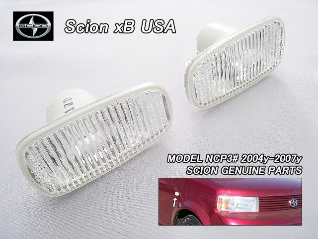 トヨタbB/SCION/NCP30サイオンxB純正USターンシグナルランプ-フロント左右クリア色/USDM北米仕様トヨタUSAビービーTOYOTAウィンカーランプ拍卖