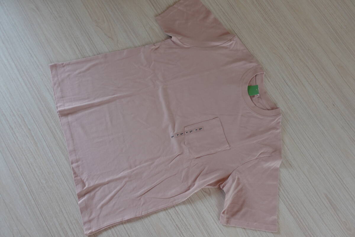 送料無料★新品★メンズL【トップバリュコレクション】定価1738円オーガニックコットン半袖Tシャツ★ピンク胸ポケット付紳士服カットソー夏拍卖