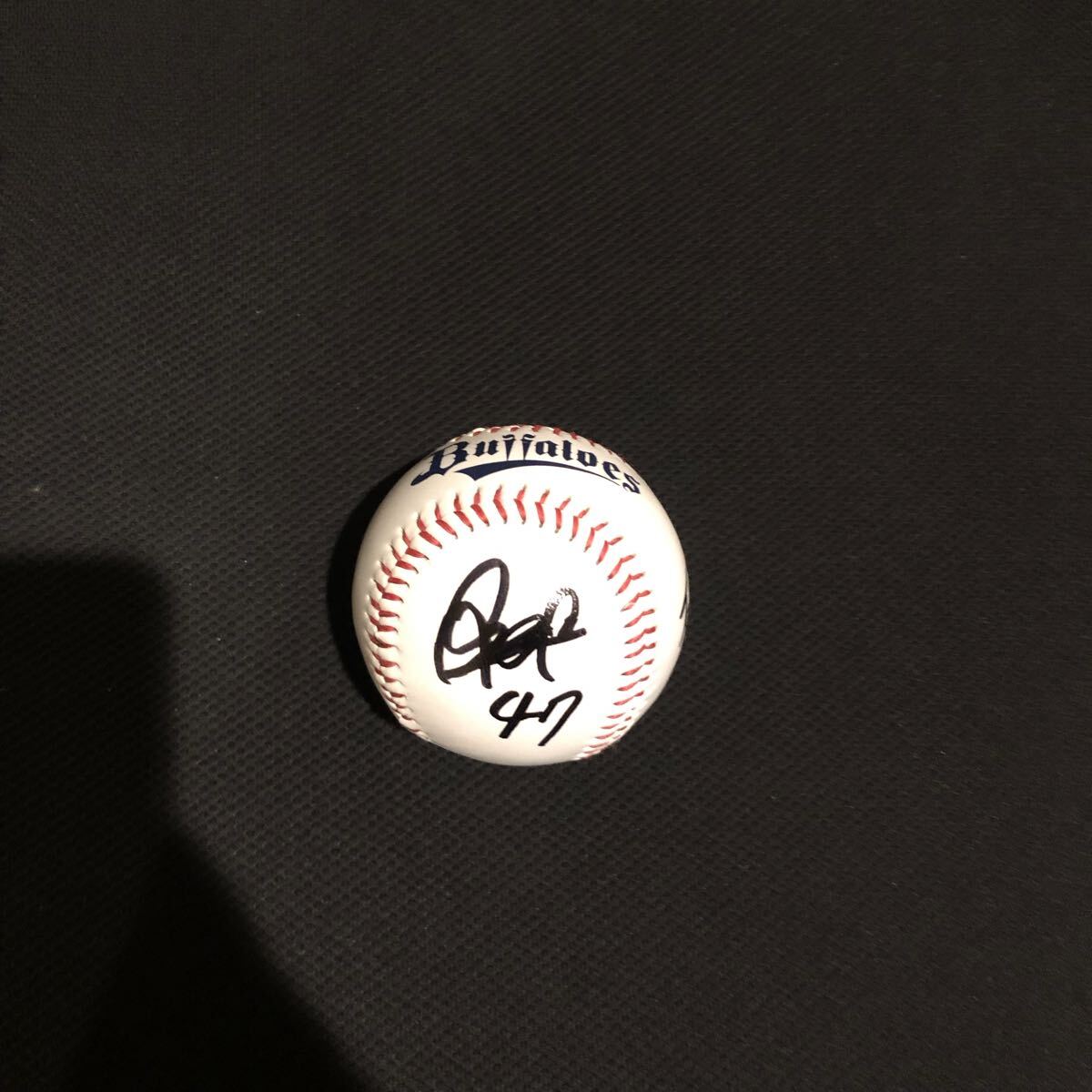 オリックスバファローズ 山口 廉王 選手直筆サインボール  ロゴ球 座右の銘拍卖