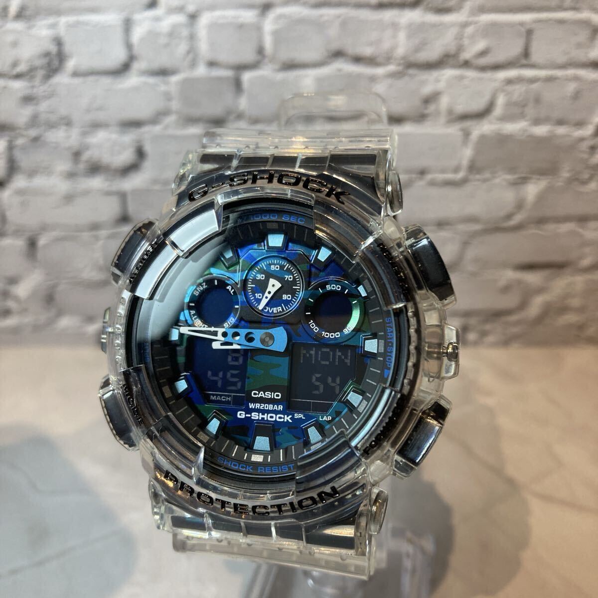稼働 美品 G-SHOCK GA-100CB スケルトンカスタム 防錆・防水強化、カスタムコーディネート拍卖