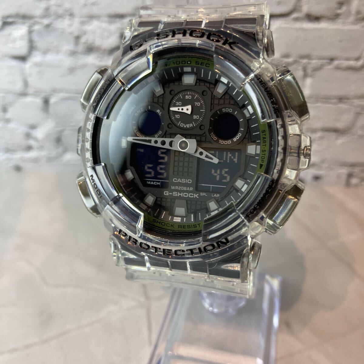 稼働 美品 G-SHOCK GA-100L スケルトンカスタム 防錆・防水強化 カスタムコーディネート拍卖