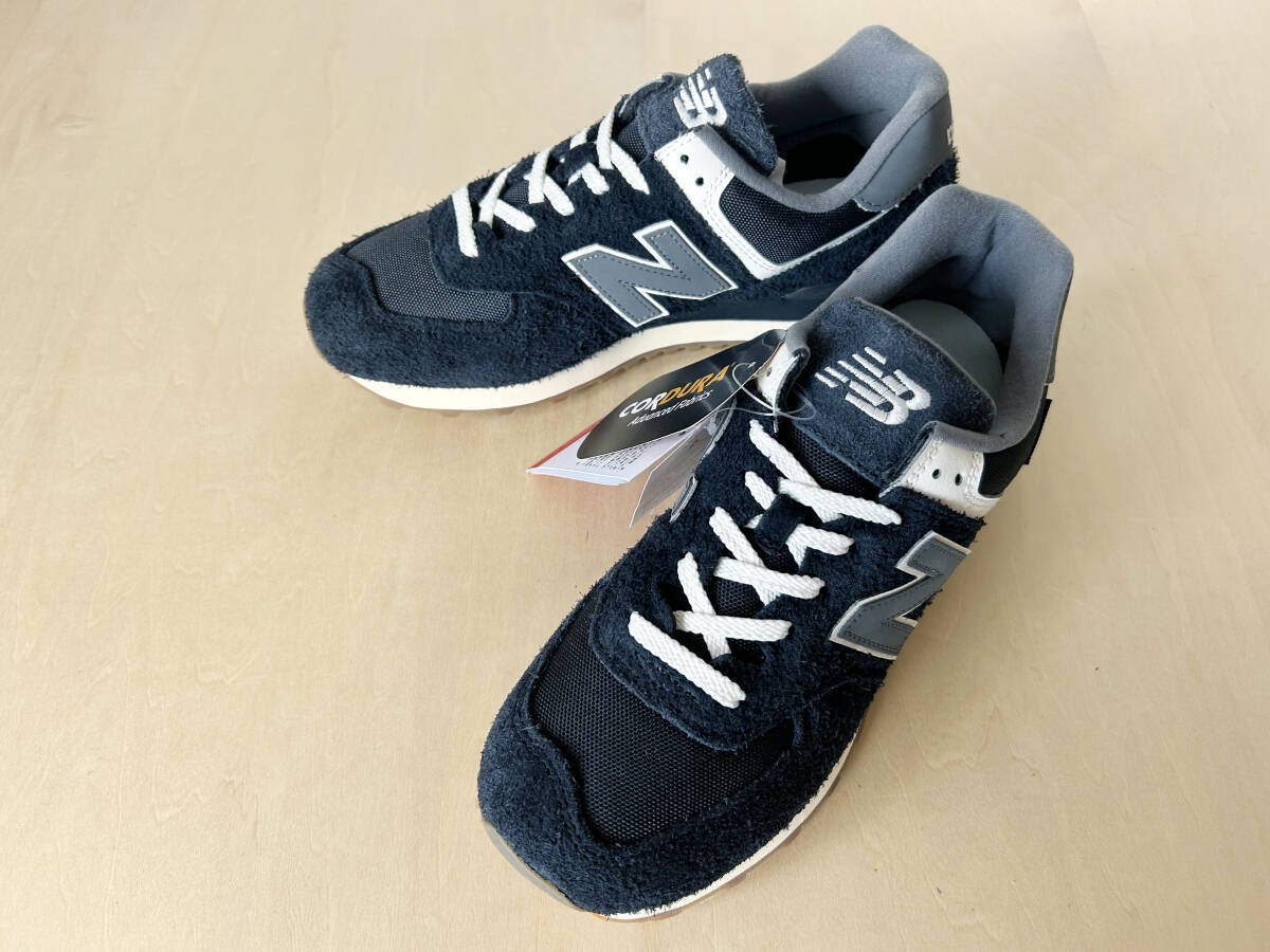 【定番 574】 23.5cm 黒 ニューバランス NEW BALANCE U574RUS BLACK US5.5/23.5cm ブラック 黒 スニーカー拍卖