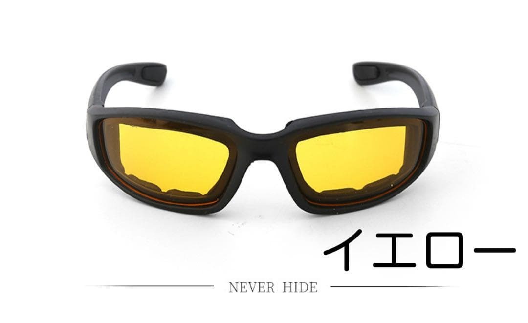 【再入荷】イエロー 新品 ゴーグルサングラス 3カラー展開 実用性スポーツサングラス アウトドア 男女兼用拍卖