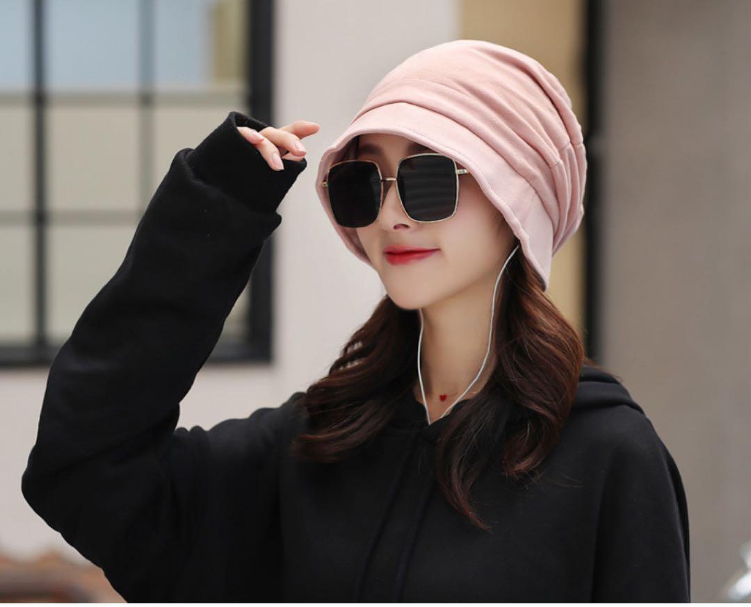 【セール中】【ピンク】キャスケット 帽子 日除け UV オールシーズン 小顔 医療用 レディース拍卖