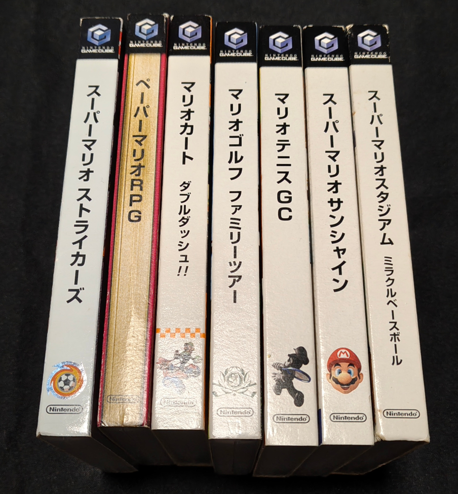 ★ゲームキューブ/マリオシリーズ 7作品セット (サンシャイン、ベースボール、ストライカーズ、テニス、ゴルフ、カート、RPG)拍卖