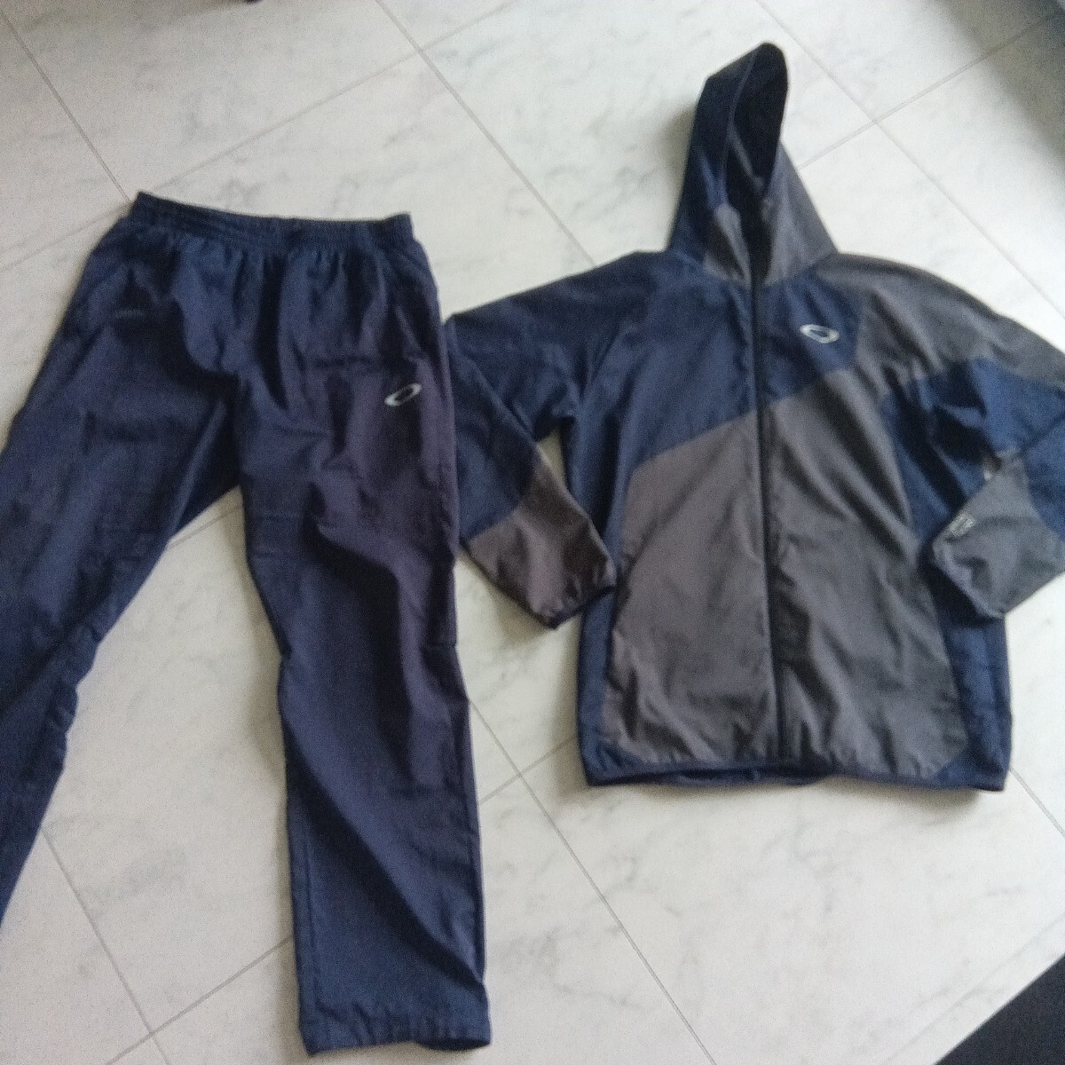 オークリー ジャケット パンツ 上下 セット ネイビー サイズL ジャージ ウィンドブレーカー スウェット 拍卖