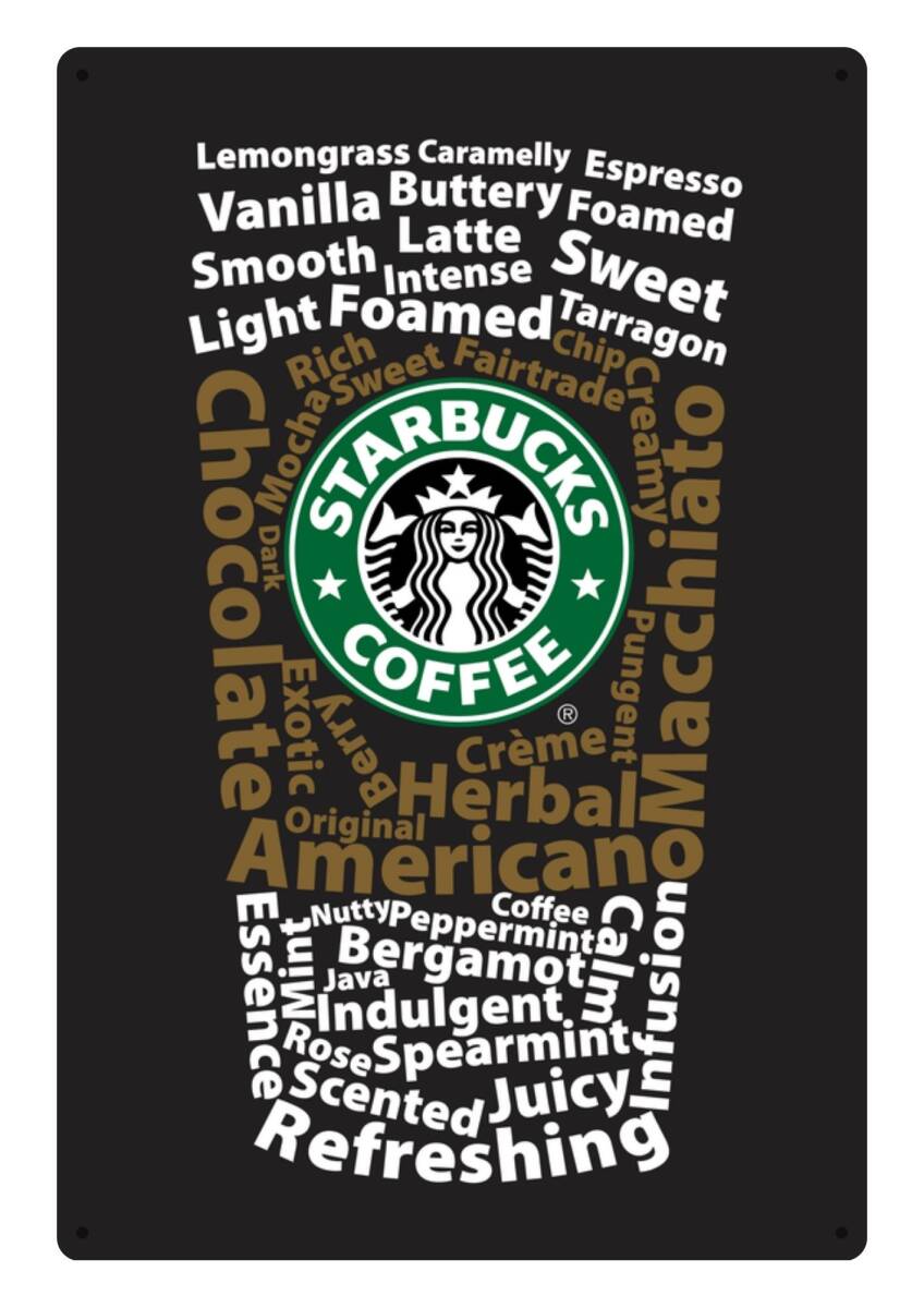 海外広告シリーズ■スターバックス■なんと大型60cm■新品メタル看板■全国送料無料■匿名配送致拍卖