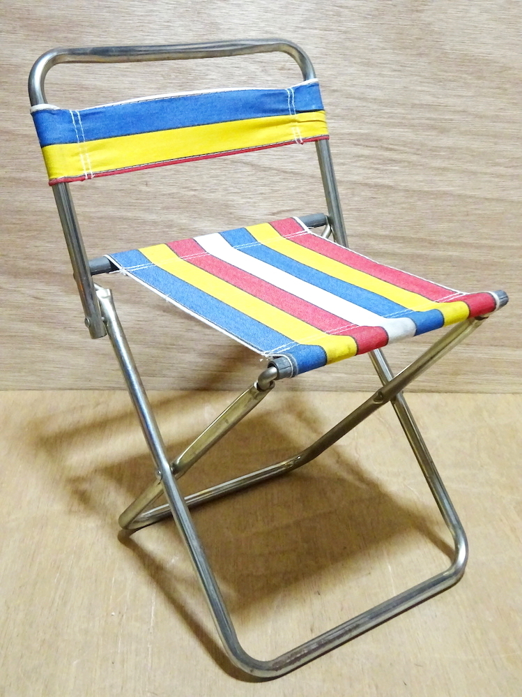 ■即決■ 70's 80's Vintage 折りたたみ椅子 チェア アウトドア キャンプ 釣り 昭和 レトロ アンティーク ヴィンテージ拍卖