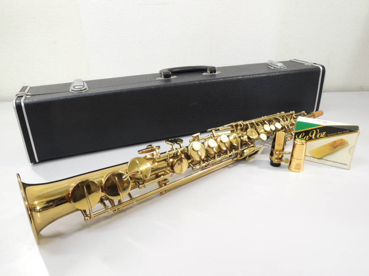 ソプラノサックス Soprano Sax La Voz メーカー不明 ハードケース付θK拍卖